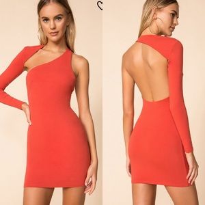 Superdown Gigi one shoulder dress size Small